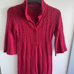 The Limited Cherry Red Long Cardigan